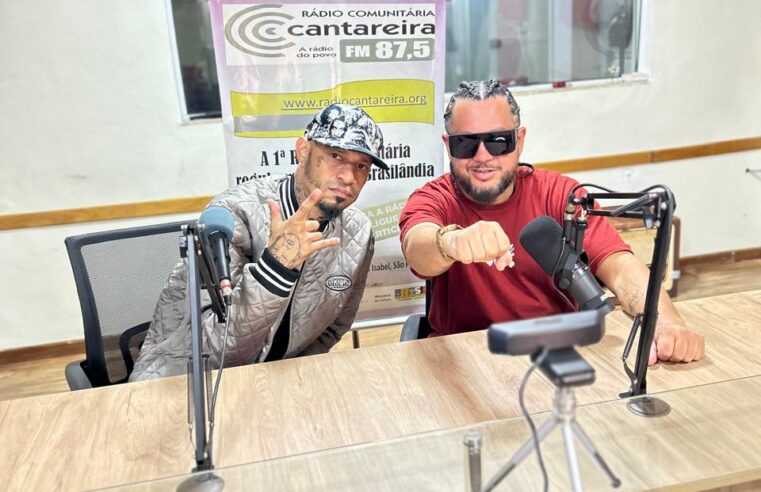 Dupla Espullmatic’$ manda o som do rap no ‘Revista da Semana’