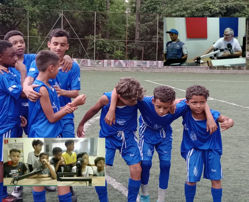 Crianças do Grêmio Independente do Jardim Iracema visitam a Rádio Cantareira