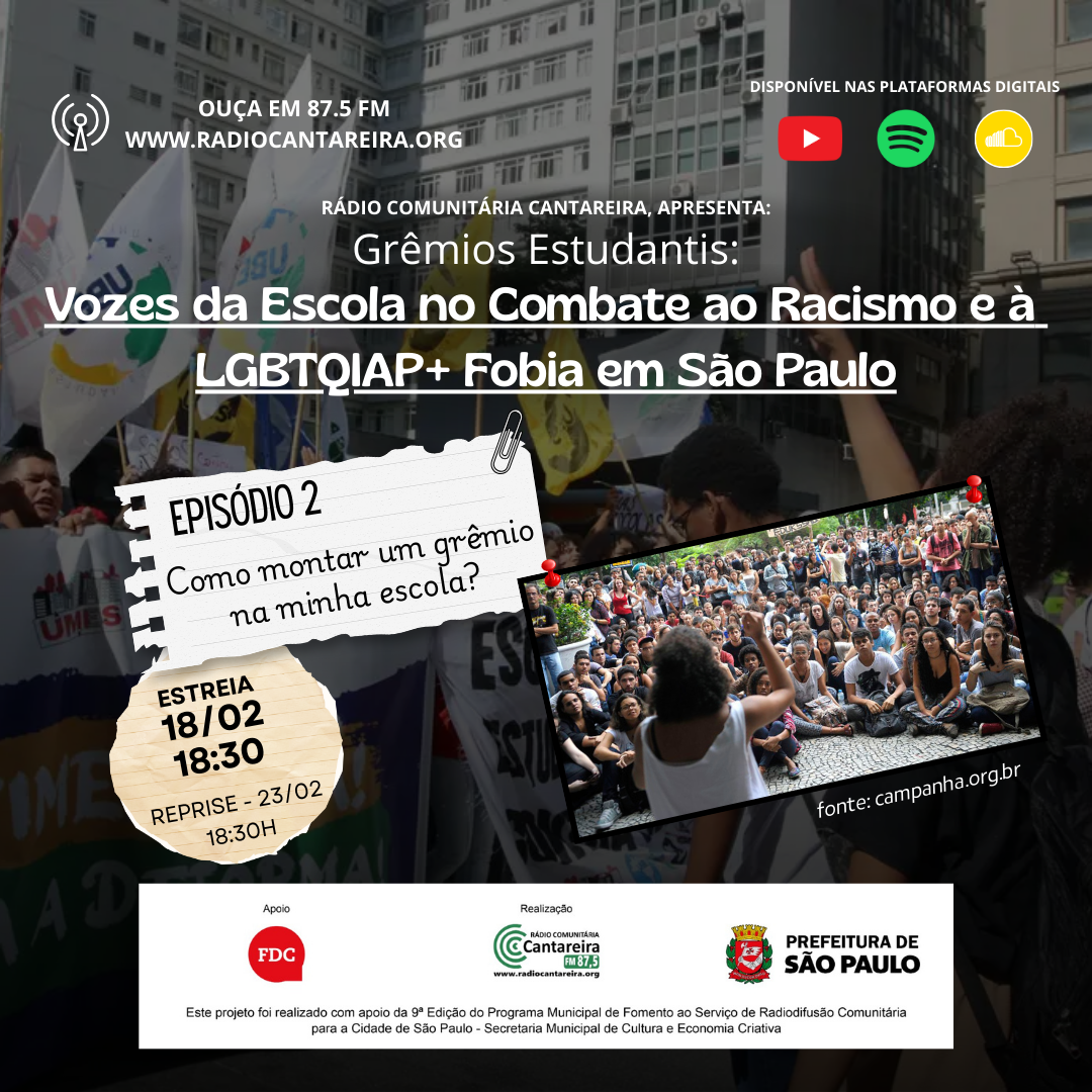 CHAMADA SEGUNDO EPISÓDIO – COMO MONTAR UM GRÊMIO NA MINHA ESCOLA?