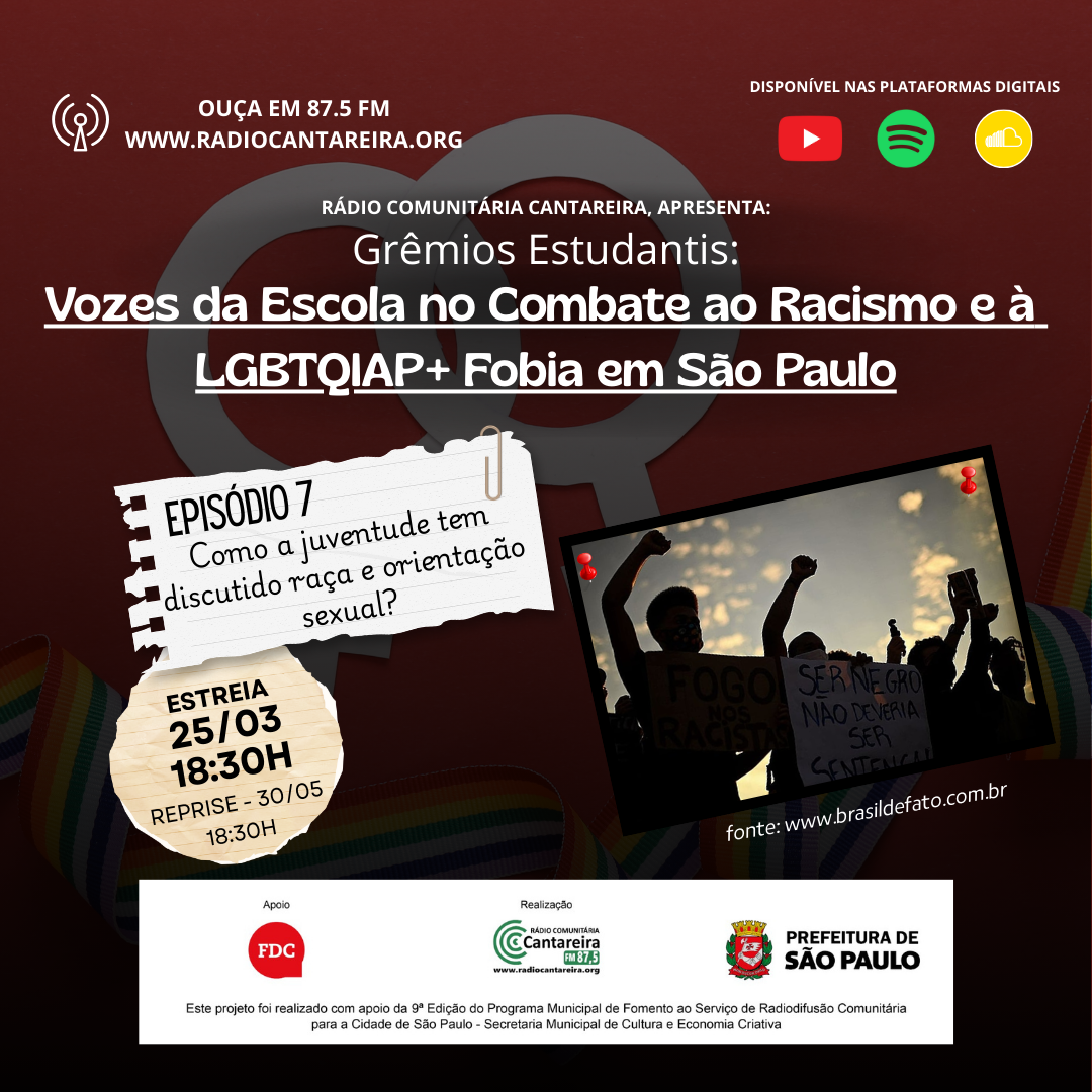 CHAMADA EPISÓDIO 07 | COMO A JUVENTUDE TEM DISCUTIDO RAÇA E ORIENTAÇÃO SEXUAL?
