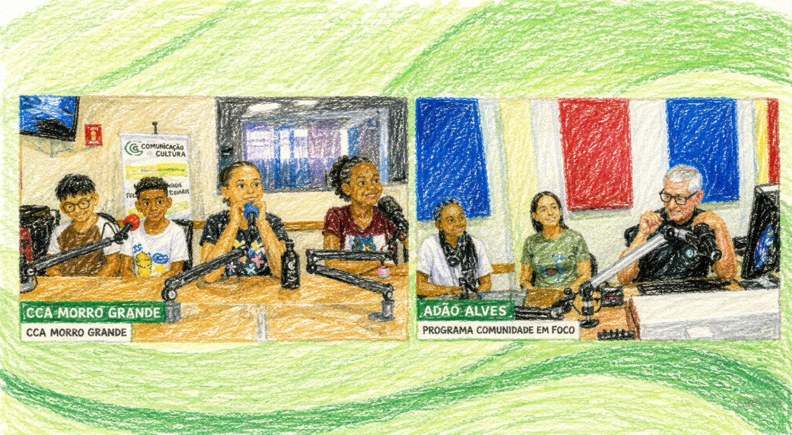 Crianças e adolescentes do CCA Morro Grande visitam a rádio Cantareira FM